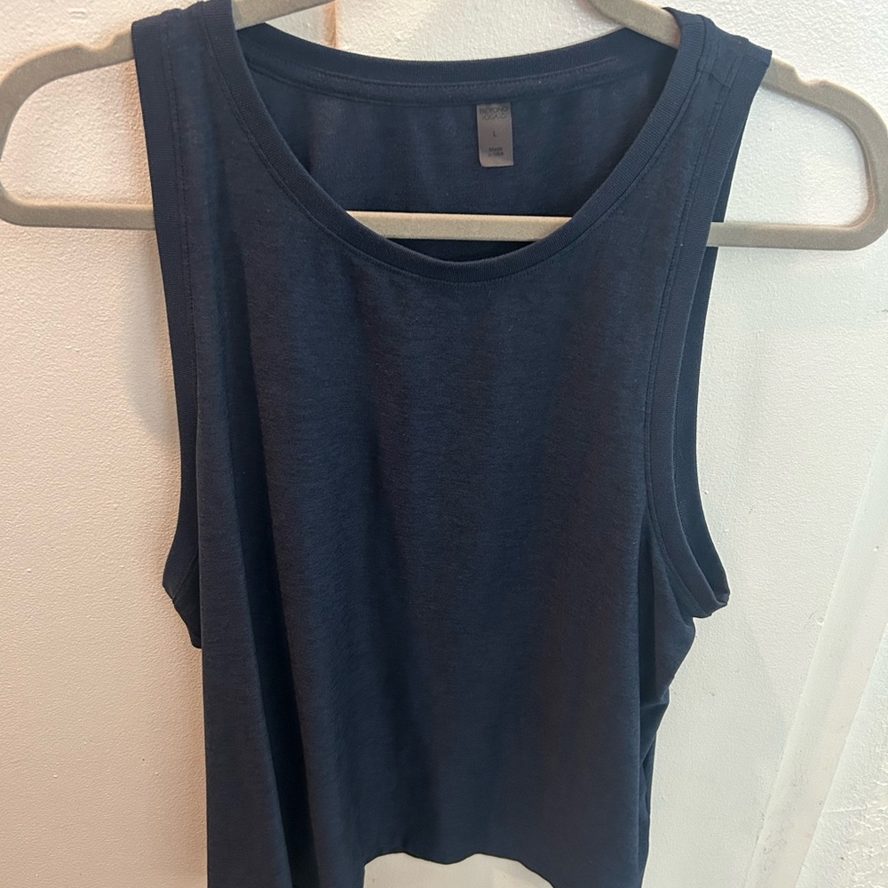 Beyond Yoga Dark Blue Muscle Tee